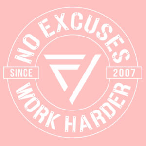 VERGE - NO EXCUSES - WOMEN'S CROPPED HOODIE - $F2TVAM$ Design