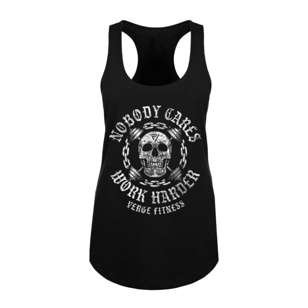 WORK HARDER - WOMEN'S FITTED TANK - $62DE5W$ Thumbnail